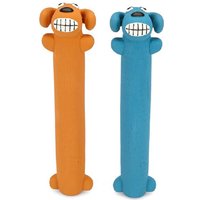 Petface Buddies Latex Loofah Blue and Orange Dog Toy