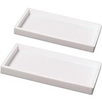 JORDAN&JUDY 2-Pack White Silicone Bathroom Tray, Scandinavian Style, Toiletries Organizer