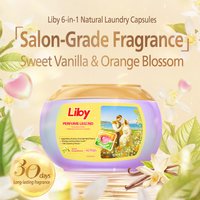 Liby Fragrance Legend Laundry Detergent Pods - Victoria Orange Blossom Fragrance, 42 Count, 6-in-1, Effectively Removes 120 Types of Stains, Powerful Germ Removal