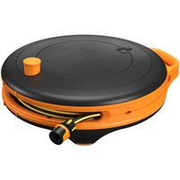 Fiskars Comfort Waterwheel S, all-inclusive besproeiingsset, 15 m totale reikwijdte, automatische terugtrekking, universele maat tuinslang (Ø 13 mm), universele kraanaansluiting, 1071660