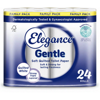 Elegance Gentle Quilted Toilet Paper 24 Pack