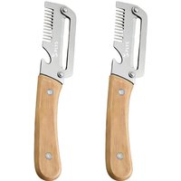 Wooden Handle Multi-functional Peeler, Kitchen Fruit/Vegetable Peeling & Shredding Tool, Family Set, 2pcs