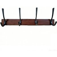 JU7CER Kitchen and bathroom storage hanging rack Wall-mounted Kitchen & Bathroom Storage Rack, Multifunctional Storage Hanger, Modern Style, Multifunctional Hook Rail 43 centimeters in length