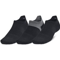Under Armour ArmourDry Run Lite 3-Pack No Show Socks - Black