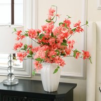 5PCS 29.52in/74.98cm Bougainvillea Artificial Flowers Fake Bougainvillea Branches Faux Flowers Vines for Home,Garden,Wedding,Party,Indoor and Outdoor,Floral Arrangement and DIY Decor(pink)