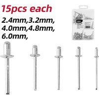 Deli Hand Riveter Kit in Yellow ,One-Handed Operation & Complete Rivet Assortment for Secure Fastening