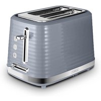 Tower T20083GRY Saturn 2-Slice Toaster with 7 Browning Levels, Defrost/Reheat/Cancel, Grey