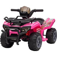 370-189V70PK HOMCOM 6V Kids Electric Ride on Car Toddlers Quad Bike All Terrain Vehicle Toy With Music for 18-36 Months Pink