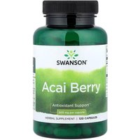 Swanson Acai Berry Antioxidant 500mg Daily Wellness Support Capsules - 120 Capsules