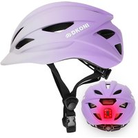 DKONI HS-086 Adult Bicycle Helmet with Light Grey-Pink L 58-61cm