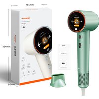 Uniorange H6 plasma-hogesnelheidshaardroger, bosgroen, HD LCD-scherm, 5 slimme standen, 1600 W vermogen en 1 miljard plasma-ionen, hogesnelheidsmotor van 110.000 tpm, droogt 5x sneller