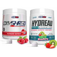 EHP Labs OxyShred Raspberry Refresh + Hydreau Kiwi Strawberry Hydration Bundle