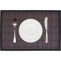 vidaXL Bamboe Placemat - Donkerbruin, 30 x 45 cm, 6 stuks