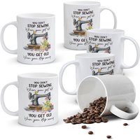 Alphynix 1pc Fun Ceramic Coffee Mug - Colorful printed design, fun Christmas gift for craft lovers, novelty mug for any occasion, durable, dishwasher and microwave safe, perfect for home or office use