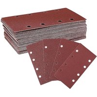 WORKPRO schuurpapierset, 100 stuks klittenband schuurpapier korrel 40/60/80/120, 8 gaten, accessoires voor multischuurmachine en excentrische schuurmachine, voor hout, metaal en verf