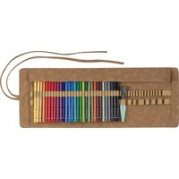 Faber-Castell Albrecht Dürer aquarelpotloden set - 30 stuks, bruine PU leren rolhoes