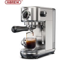 HiBREW H10B 20 bar semi-automatische espressomachine voor koffie en cappuccino, instelbare temperatuur, warm/koud, super-slanke koffiezetapparaat - roestvrij staal