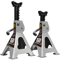 TCE 3 Ton Heavy Duty Car Jack Stands 276-420mm Adjustable Height Low Profile EN 1494 GS Certified Thick Steel Structure for Tire Change Chassis Repair Fits Sports Cars SUVs BIG RED TORIN