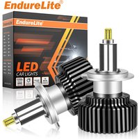 ENdureLite H7/H18 ledlampen, 20.000 lm, 6000 K koelwit, 1:1 originele halogeenmaat, mistlampen voor auto's met installatie door aansluiten en gebruiken in 5 min en ventilatorkoeling, verpakking van 2
