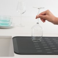 Brabantia SinkSide Silicone Dish Drying Mat, Dark Grey