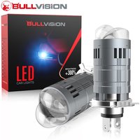 Bullvision H4-ledlampen, grootlicht en dimlicht, 16.000 lm helderheid, 300% helderder, efficiënt koelsysteem, aansluiten en gebruiken, verpakking van 1