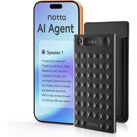 32GB AI Voice Recorder with Case – 2000h Storage, 30h Battery, Real-Time AI Transcription, 58-Language Translation & Summary Templates, One-Press Recording, Black