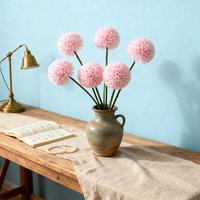 Wei's Moment 6Pcs Artificial Flowers Artificial Hydrangea Decoration for Wedding Vase Pink