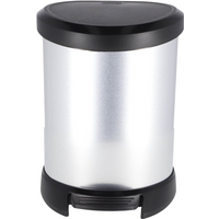 Curver Decobin pedaalemmer - 5 liter - metallic - premium opbergoplossing, duurzaam kunststof, moderne huisorganisatie