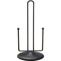 JU7CER Black Kitchen Cleaning Paper Towel Holder - Countertop Standing, with Fixing Rod, Modern & Minimalist Design, Ideal for Home Use