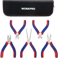 WORKPRO W001305 Mini Precision Pliers Set, Jewellery Pliers, 5 Pieces