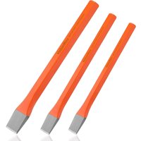 ValueMax 3 Piece Masonry Chisel Set Cr-V Cold Cold Chisel (10mm, 12mm, 16mm), Chisel Hand Chisel Cold Chisel for Stone/Masonry/Cement/Mortar/Construction
