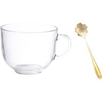 BJ 450ml Milk Cup with Spoon, Single-Piece Pack