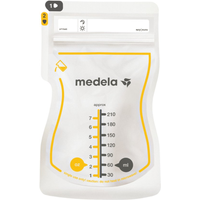 Medela Moedermelk Bewaarzakjes - 25 stuks - Lekvrije Borstvoeding Zakjes met Dubbele Zipsluiting en Schenktuit - BPA-vrij en Recyclebaar