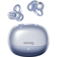 Sanag S8S Ultra Ear Clip Bluetooth Headphones Bone Conduction Concept Open-Back Hanging Ear AI Sports Headphones
