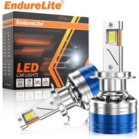 EndureLite H7 LED Light Bulbs, 6000K Cool White Fog Light Bulbs, 20,000LM 300% Brighter, 1:1 Design with Cooling Fan, Plug & Play, Pack of 2