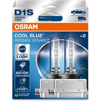 OSRAM XENARC® COOL BLUE® INTENSE D1S, +150% meer licht, tot 6.200K, xenon koplamp, LED-look, 2 lampen