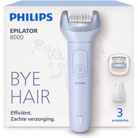 Philips Epilator Series 8000 - Draadloze Nat & Droog Elektrische Epilator - Lichtblauw - Met ProGuide - BRE708/00
