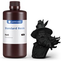 ANYCUBIC standaard resin 405nm UV sneldrogend voor LCD/DLP/SLA 3D-printers, zwart, 1 kg