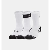 Under Armour Performance Tech Unisex 3-Pack Crew Socks - White/Black
