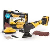 POWERPLUS POWXB40020 20V Draadloze Oscillerende Multitool met Borstelloze Motor, 6 Snelheidsinstellingen, Snelle Ontgrendeling, 2000mAh Accu, Oplader en Koffer