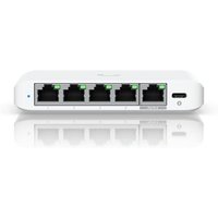 Ubiquiti UniFi Flex Mini 2,5G netwerkswitch - beheerd - 2,5G Ethernet (100/1000/2500) - voeding via Ethernet (PoE) - wit