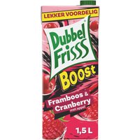DubbelFrisss Boost Framboos Cranberry Sap - 1.5 L