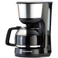 Aigostar koffie- en theemaker met warmhoudfunctie, éénknopsschakelaar, 1,25 L, zwart