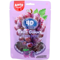 Amos 4D Juicy Burst Vruchtengummie - Druif 65 g