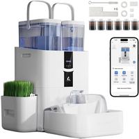 LALAHOME DailyFresh Smart Pet Water Fountain 10L/338 oz, APP & WiFi Control, Self-Refilling Oxygen-Rich Water Dispenser with 5-Stage Filtration, BPA-Free, Indoor Drinking Bowl for Cats & Dogs