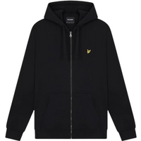Lyle & Scott Loopback Cotton Full Zip Hoodie - Jet Black
