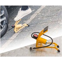 Dunlop opvouwbare Inflato-voetpomp met pedaal - geel, 23,7 x 8,5 x 7 cm