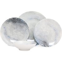 Set 24 pezzi tavola in porcellana grigio