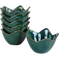 Set 6 ciotole 7 cm in ceramica verde