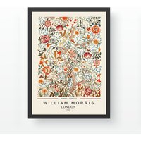 Quadro stampa 35x45cm nero William Morris